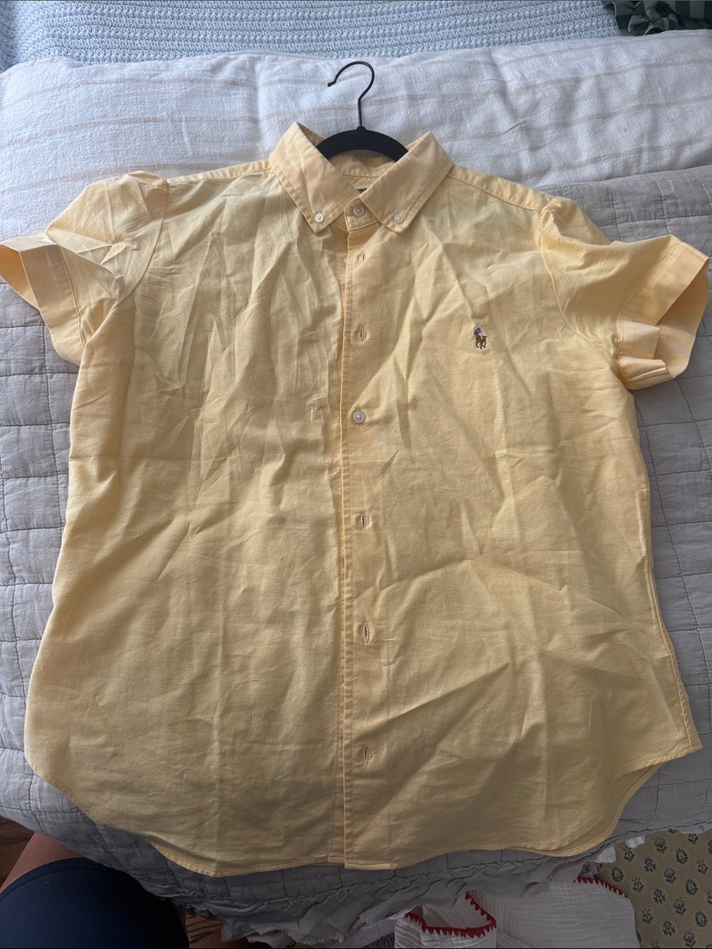 Polo by Ralph Lauren Light Yellow Short-Sleeve Button-Down Shirt
